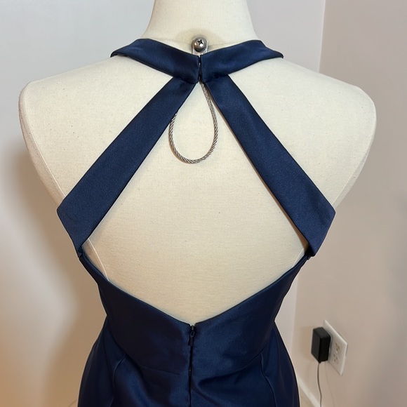 Dessy dress D761 in Midnight satin twill - Picture 3 of 4